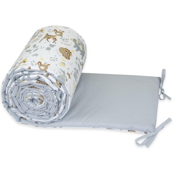 Obroba za posteljico 420×30 cm, srnica, siva